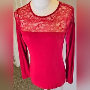 H&M Red Lace Top
